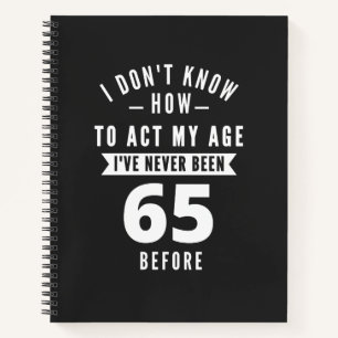 65 jaar oude cadeau 65e verjaardag van cadeauide notitieboek