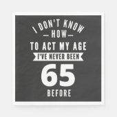 65 jaar oude cadeau | 65e verjaardag van cadeauide servet (Voorkant)