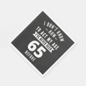 65 jaar oude cadeau | 65e verjaardag van cadeauide servet (Hoek)
