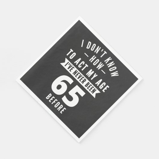 65 jaar oude cadeau | 65e verjaardag van cadeauide servet (Hoek)