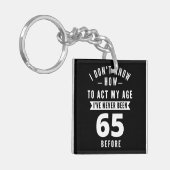 65 jaar oude cadeau | 65e verjaardag van cadeauide sleutelhanger (Voorkant Links)