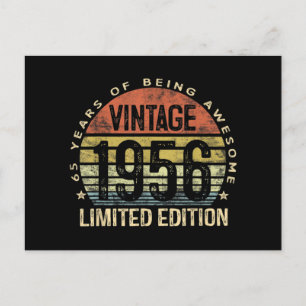 65 jaar oude editie 1956 Limited, Birthday Feestdagenkaart