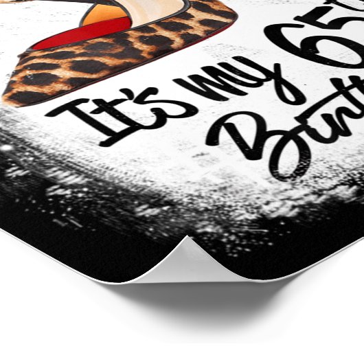 65 jaar oude High Heels Leopard Het is mijn 65e ge Poster (Hoek)