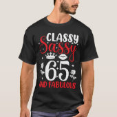 65 jaar oude klas, 65 jaar oud en 65e klasbak t-shirt (Voorkant)