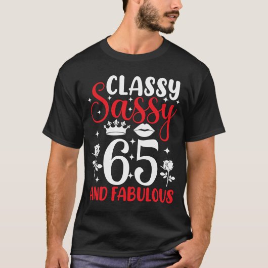65 jaar oude klas, 65 jaar oud en 65e klasbak t-shirt (Voorkant)
