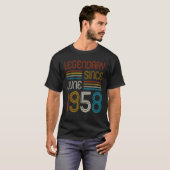65 jaar oude Mannen vrouwen 65e verjaardagslegende T-shirt (Voorkant volledig)
