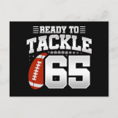 65 Jaar Oude Tackle Voetbal Feestje 65e Verjaardag Briefkaart (Voorkant)