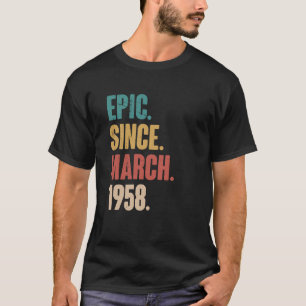 65 jaar oude Vintage 1958 65e verjaardag T-shirt
