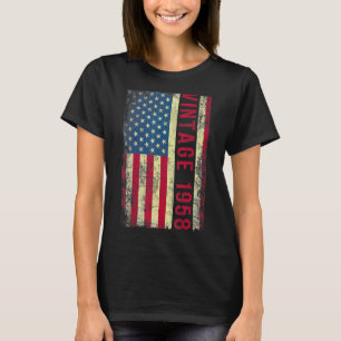 65 jaar oude Vintage 1958 Amerikaanse vlag 65th Bi T-shirt