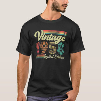 65 jaar oude Vintage 1958, geboren in 1958 65e T-shirt