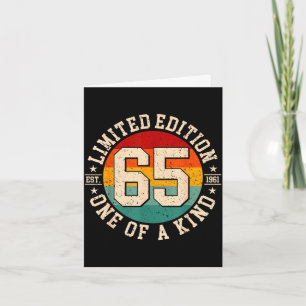 65 jaar oude vintage 1961 gelimiteerde editie 65e kaart