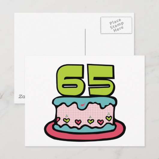 65 jaar oude vogelbeker briefkaart (Voorkant / Achterkant)