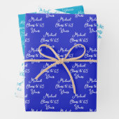 65 jaar Royal Blue Marine 65ste verjaardag Inpakpapier Vel (In situ)