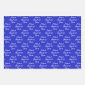 65 jaar Royal Blue Marine 65ste verjaardag Inpakpapier Vel (Voorkant)