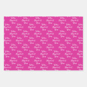 65 jaar roze lavendel 65ste verjaardag inpakpapier vel (Voorkant)