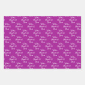 65 jaar Roze Magenta 65ste verjaardag Inpakpapier Vel (Voorkant)