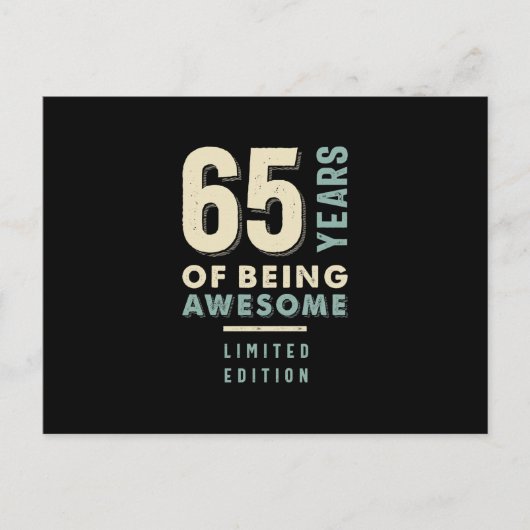 65 Jaar Wezenig - 65e Verjaardag Briefkaart (Voorkant)