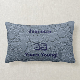 65 jaar Young Silver Blue Doll, Name, Comfortable Kussen