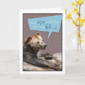 65-jarige Kaart draaien met Grizzly Det (Gele Bloem)