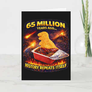 65 Miljoen Jaar Gelezen Grappige Dino Nugget Kaart