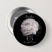 65 Mooie jaren oude, Bleke roze roze bloemen Ronde Button 7,6 Cm (Voorkant /achterkant)