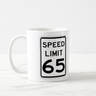 65 MPH Road Sign Coffee Cup Koffiemok