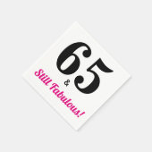 65 & Still Fabulous Verjaardagsfeestje Papieren se Servetten (Hoek)