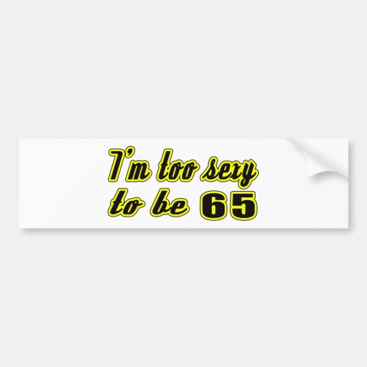 65 verjaardag designs bumpersticker (Voorkant)