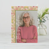 65 Verjaardagsfeest Bloemen Kaart (Staand voorkant)