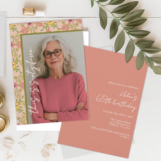 65 Verjaardagsfeest Bloemen Kaart