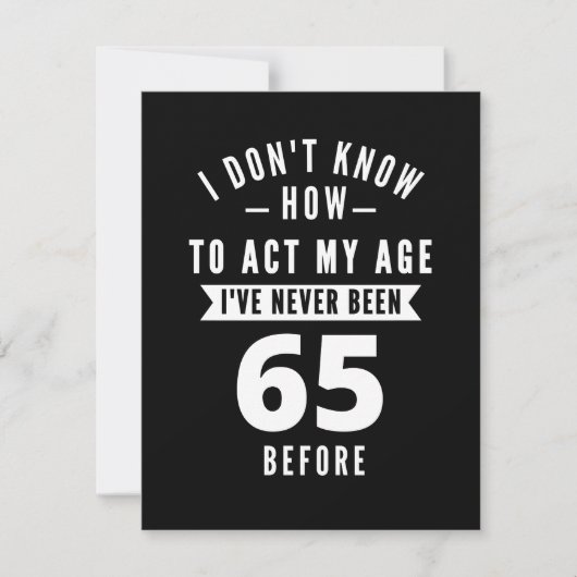 65 Year Old Gift | 65th Birthday Gift Ideas Save The Date (Voorkant)
