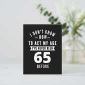 65 Year Old Gift | 65th Birthday Gift Ideas Save The Date (Staand voorkant)
