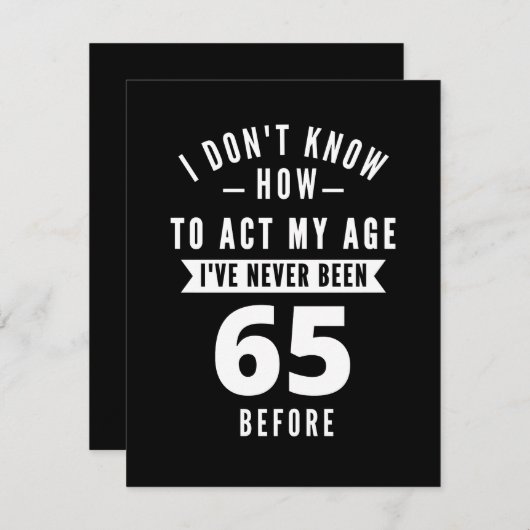 65 Year Old Gift | 65th Birthday Gift Ideas Save The Date (Voorkant / Achterkant)