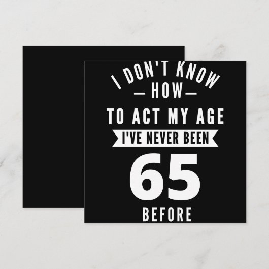 65 Year Old Gift | 65th Birthday Gift Ideas Save The Date (Voorkant / Achterkant)