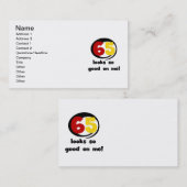 65 Ziet er zo goed uit voor mij T-shirts en cadeau Visitekaartje (Voorkant / Achterkant)