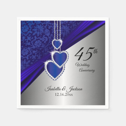 65e / 45e Saffier Jubileum Ontwerp Servetten (Voorkant)