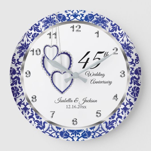 65e / 45e Sapphire Blue Jubileum Design Grote Klok (Voorkant)