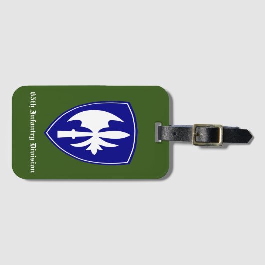 65e Bagagelabel infanteriedivisie (Voorkant (horizontaal))