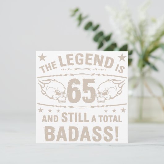 65e Birthday Badass Kaart (Staand voorkant)