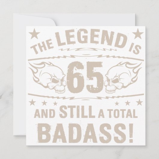 65e Birthday Badass Kaart (Voorkant)
