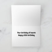 "65e BIRTHDAY HUMOR VIA ANTELOPE Card Kaart (Binnen)