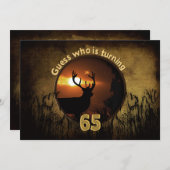 65E BIRTHDAY-INVITATIE - VOOR HONTERS KAART (Voorkant / Achterkant)