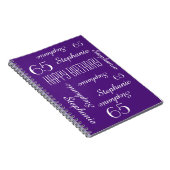 65e Birthday Party Guest Book, herhaalde namen Notitieboek (Rechterzijde)