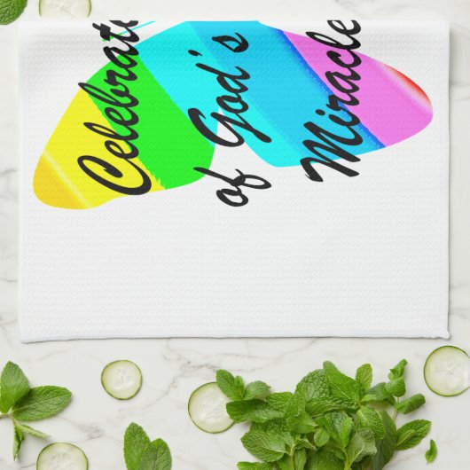 65E BIRTHDAY-RAINBUTTERFLY ONTWERP THEEDOEK (Gevouwen)