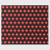 65e Birthday Red Star Cadeaupapier (Vlak)