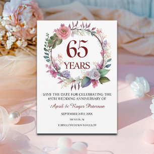 65e Blue Sapphire Wedding Jubileum Save The Date