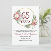 65e Blue Sapphire Wedding Jubileum Save The Date (Staand voorkant)