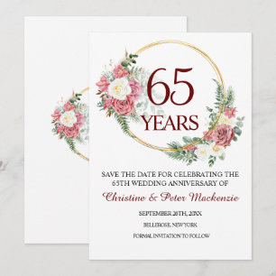 65e Blue Sapphire Wedding Jubileum Save The Date