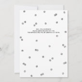 65e Blue Silver Glitter Confetti Surprise Party Kaart (Achterkant)
