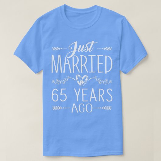 65e bruiloft Jubileum 65 jaar huwelijk Matchi T-shirt (Design voorkant)